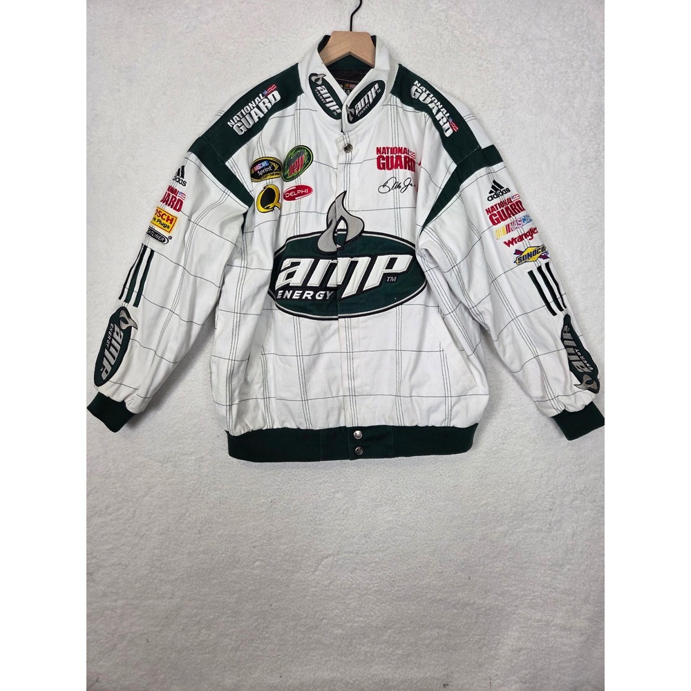 Vtg Chase Authentics Dale Earnhardt Jr 88 NASCAR AMP Energy Racing Jacket Men XL